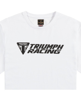 T-SHIRT TRIUMPH RACING TEE WHITE - MTSS25118