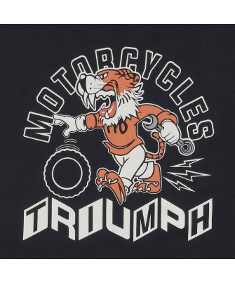 T-SHIRT TRIUMPH PIT STOP BLACK TOP - MTSS25129