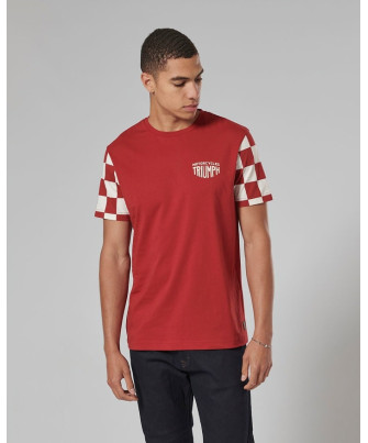T-SHIRT TRIUMPH CHECKERBOARD SS TEE-R/BNE - MTSS24132