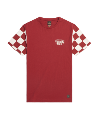 T-SHIRT TRIUMPH CHECKERBOARD SS TEE-R/BNE - MTSS24132