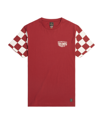 T-SHIRT TRIUMPH CHECKERBOARD SS TEE-R/BNE - MTSS24132
