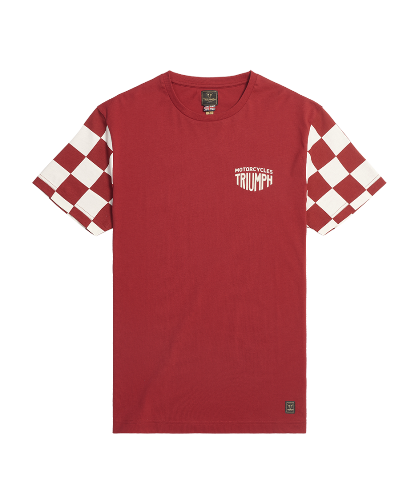 T-SHIRT TRIUMPH CHECKERBOARD SS TEE-R/BNE - MTSS24132