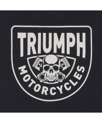 T-SHIRT TRIUMPH PISTON RICH BLACK TEE - MTSS25104