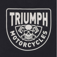 T-SHIRT TRIUMPH PISTON RICH BLACK TEE - MTSS25104