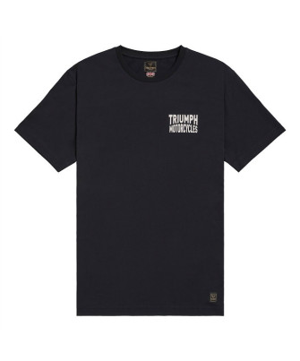 T-SHIRT TRIUMPH PISTON RICH BLACK TEE - MTSS25104