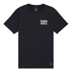 T-SHIRT TRIUMPH PISTON RICH BLACK TEE - MTSS25104