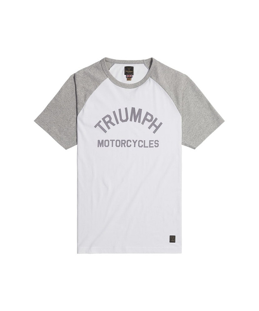 T-SHIRT TRIUMPH CREW NK RAGLAN TEE-WHT/GM - MTSS24112