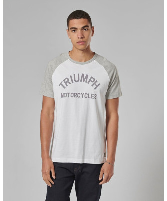 T-SHIRT TRIUMPH CREW NK RAGLAN TEE-WHT/GM - MTSS24112