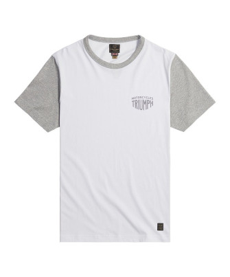 T-SHIRT TRIUMPH FENLAND TEE WHITE/GREY - MTSS24113