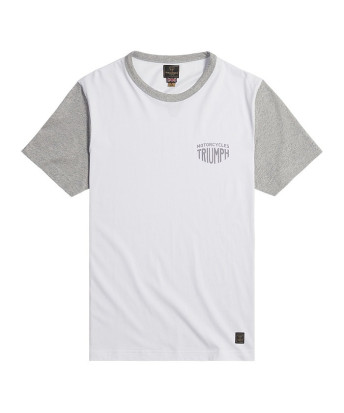T-SHIRT TRIUMPH FENLAND TEE WHITE/GREY - MTSS24113