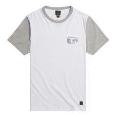 T-SHIRT TRIUMPH FENLAND TEE WHITE/GREY - MTSS24113