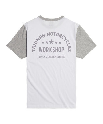 T-SHIRT TRIUMPH FENLAND TEE WHITE/GREY - MTSS24113