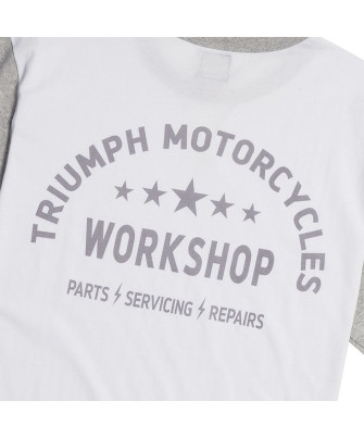 T-SHIRT TRIUMPH FENLAND TEE WHITE/GREY - MTSS24113