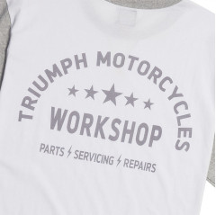 T-SHIRT TRIUMPH FENLAND TEE WHITE/GREY - MTSS24113