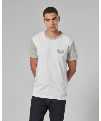 T-SHIRT TRIUMPH FENLAND TEE WHITE/GREY - MTSS24113