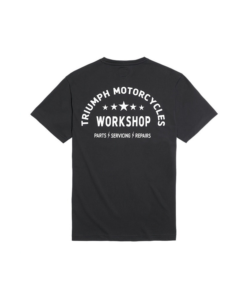 T-SHIRT TRIUMPH WORKSHOP BLACK CREW TEE - MTSS22022
