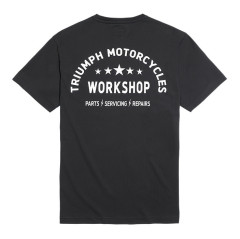 T-SHIRT TRIUMPH WORKSHOP BLACK CREW TEE - MTSS22022