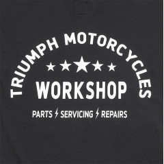 T-SHIRT TRIUMPH WORKSHOP BLACK CREW TEE - MTSS22022