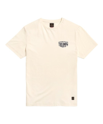 T-SHIRT TRIUMPH WORKSHOP BONE CREW TEE - MTSS22023