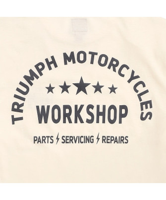 T-SHIRT TRIUMPH WORKSHOP BONE CREW TEE - MTSS22023