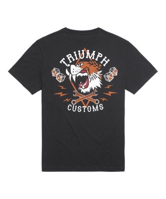 T-SHIRT TRIUMPH CUSTOM BLACK CREW NECK TEE - MTSS22024
