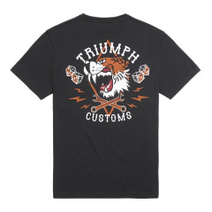 T-SHIRT TRIUMPH CUSTOM BLACK CREW NECK TEE - MTSS22024