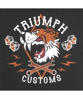 T-SHIRT TRIUMPH CUSTOM BLACK CREW NECK TEE - MTSS22024