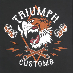 T-SHIRT TRIUMPH CUSTOM BLACK CREW NECK TEE - MTSS22024