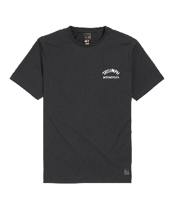 T-SHIRT TRIUMPH CASTLE JET BLACK TEE - MTSS22030