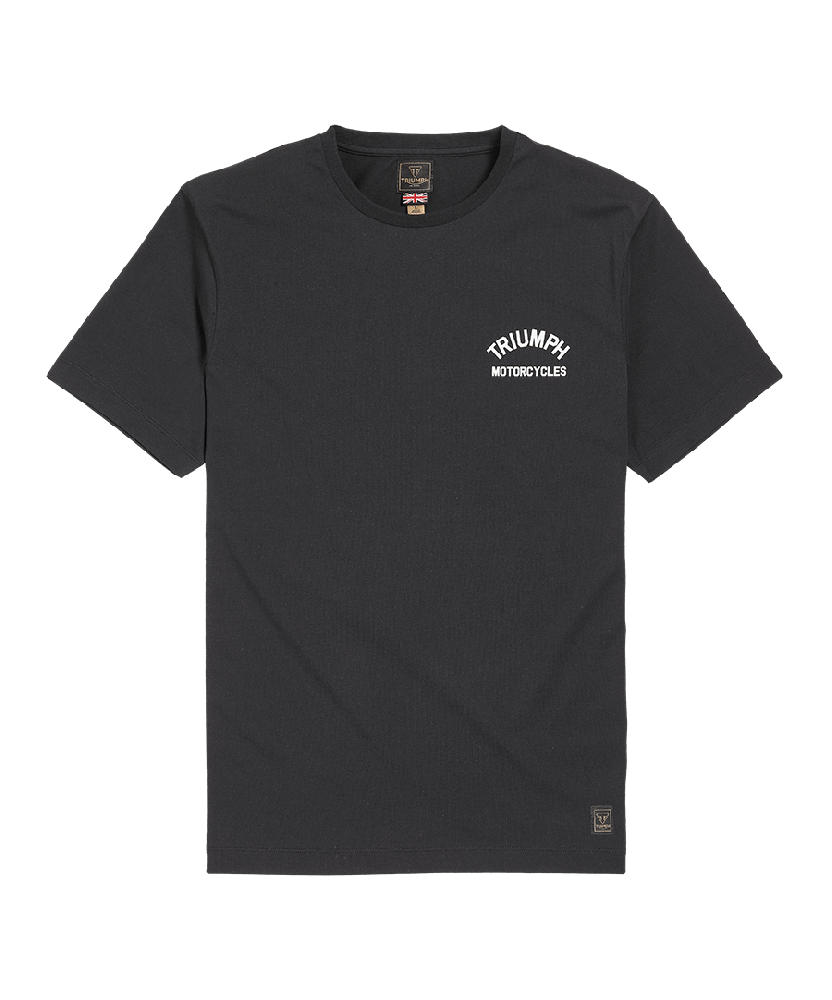 T-SHIRT TRIUMPH CASTLE JET BLACK TEE - MTSS22030