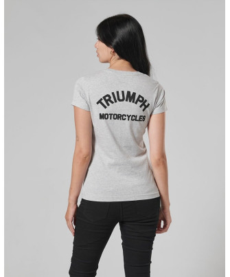 T-SHIRT TRIUMPH SYDNEY LDS GREY/BLACK TEE - MTSS22014