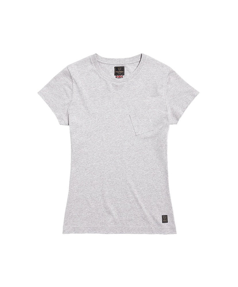 T-SHIRT TRIUMPH SYDNEY LDS GREY/BLACK TEE - MTSS22014