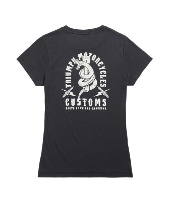 T-SHIRT TRIUMPH SNAKE PITT LDS BLK/BNE - MTSS2327