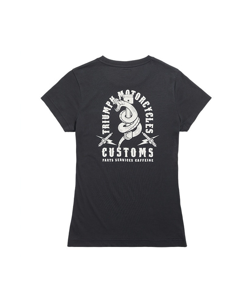 T-SHIRT TRIUMPH SNAKE PITT LDS BLK/BNE - MTSS2327