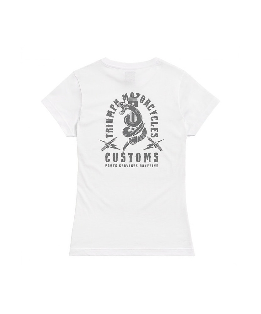 T-SHIRT TRIUMPH SNAKE PITT LDS WHT/GRY - MTSS2326