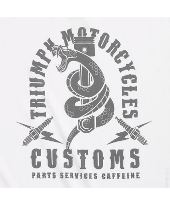 T-SHIRT TRIUMPH SNAKE PITT LDS WHT/GRY - MTSS2326