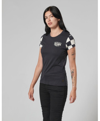 T-SHIRT TRIUMPH MARIE LDS BLK/BNE TEE - MTSS2320