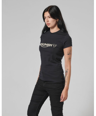 T-SHIRT TRIUMPH MELROSE LDS BLK TEE - MTSS20057