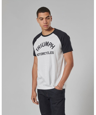 T-SHIRT TRIUMPH SALTERN WHITE/BLACK TEE - MTSS2310