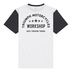 T-SHIRT TRIUMPH FENLAND WHITE/BLACK TEE - MTSS2312