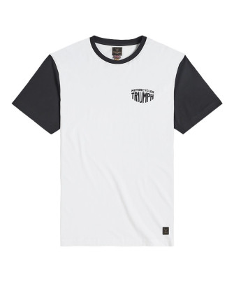 T-SHIRT TRIUMPH FENLAND WHITE/BLACK TEE - MTSS2312