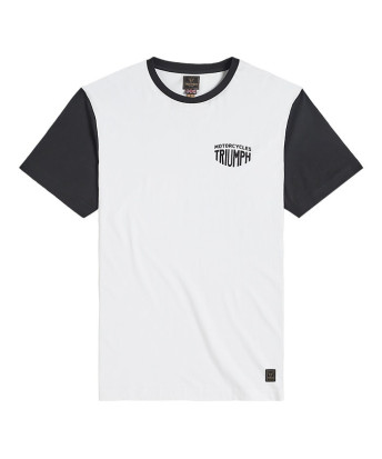 T-SHIRT TRIUMPH FENLAND WHITE/BLACK TEE - MTSS2312