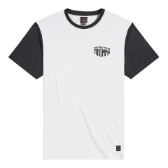 T-SHIRT TRIUMPH FENLAND WHITE/BLACK TEE - MTSS2312
