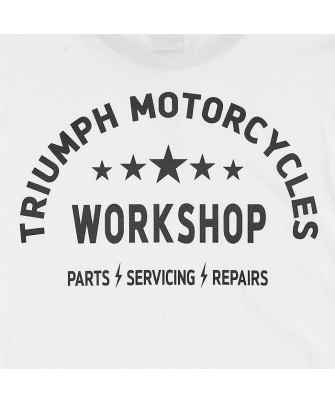 T-SHIRT TRIUMPH FENLAND WHITE/BLACK TEE - MTSS2312