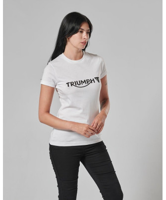 T-SHIRT TRIUMPH MELROSE LDS WHT TEE - MTSS20056