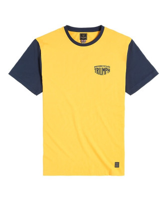 T-SHIRT TRIUMPH FENLAND GOLD/NAVY TEE - MTSS2313