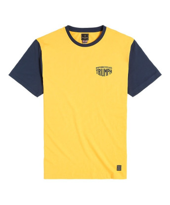 T-SHIRT TRIUMPH FENLAND GOLD/NAVY TEE - MTSS2313