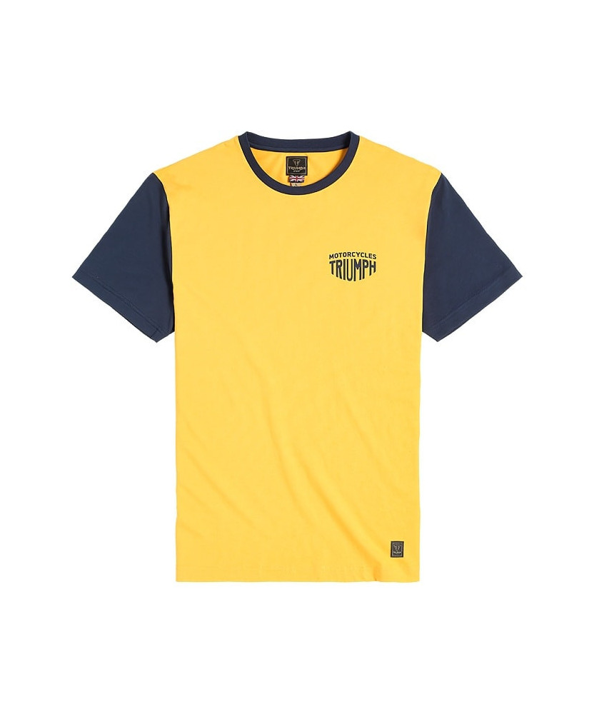 T-SHIRT TRIUMPH FENLAND GOLD/NAVY TEE - MTSS2313