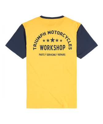 T-SHIRT TRIUMPH FENLAND GOLD/NAVY TEE - MTSS2313