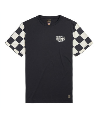 T-SHIRT TRIUMPH PRESTON BLACK/BONE TEE - MTSS2318